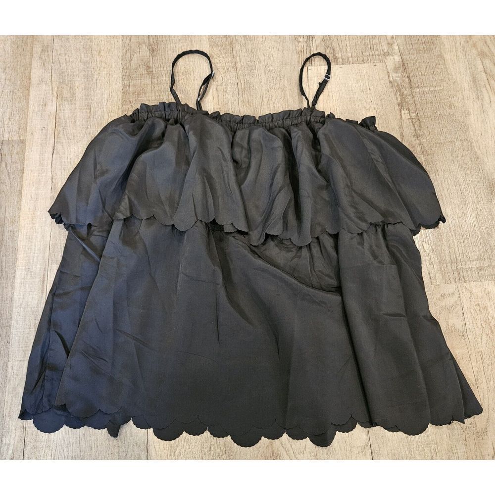 Rancho‎ Estancia Tank Top Black Flowy Size M Nwt
